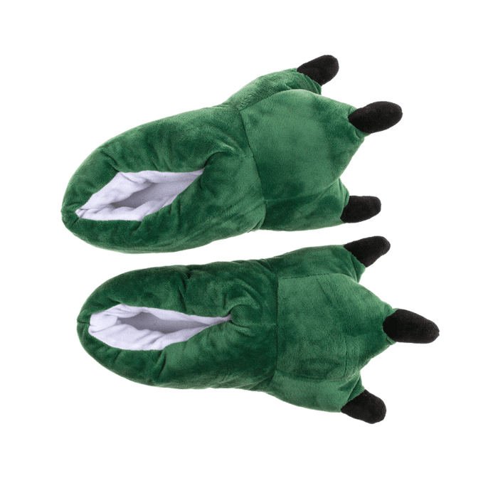 Pantoufles unisexes amusantes en forme de patte d'animal, chaussures à griffes de dinosaure, pelucheuses, chaudes pour l'hiver, chaussures d'intérieur pour la maison, Costume d'halloween Cosplay  322