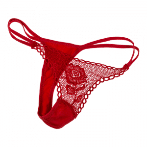rose surprise avec string