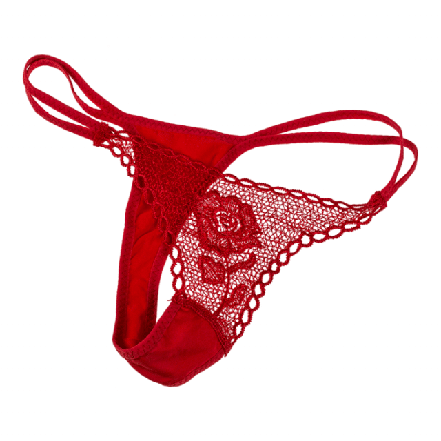 rose surprise avec string