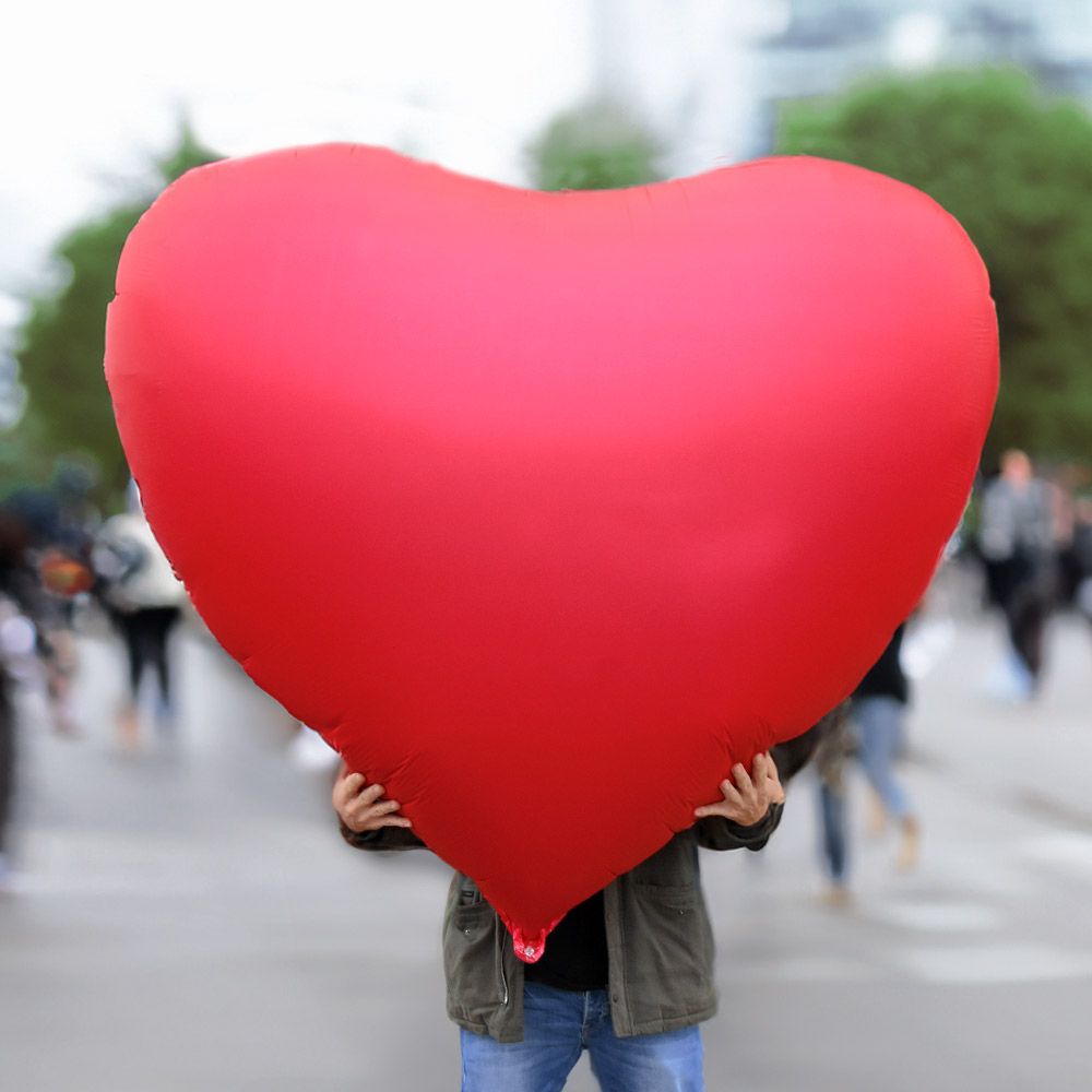 cadeau ballon coeur gonflable geant