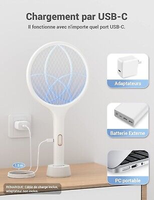 raquette lampe usb anti moustique