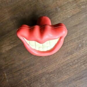 jouet chien sourire lèvre