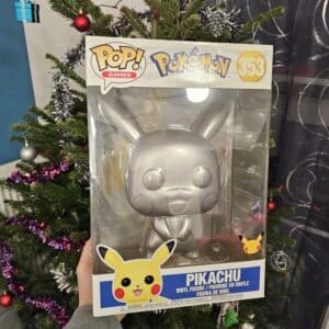 Figurine Pokémon Pikachu Funko Pop Edition Limitée Silver Jumbo 25 cm (dégriffé) – Image 4