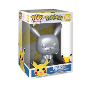 Figurine Pokémon Pikachu Funko Pop Edition Limitée Silver Jumbo 25 cm (dégriffé) – Image 3